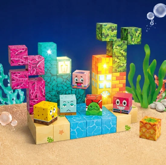 54Pcs Magnetic Building Cubes 