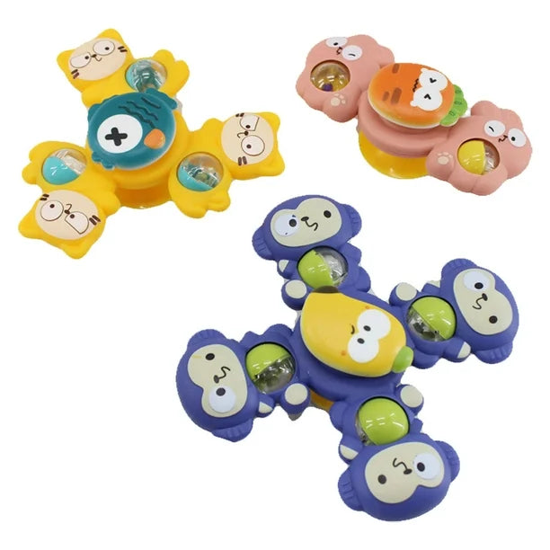 3Pcs Animal Shape Baby Spinning Rattles