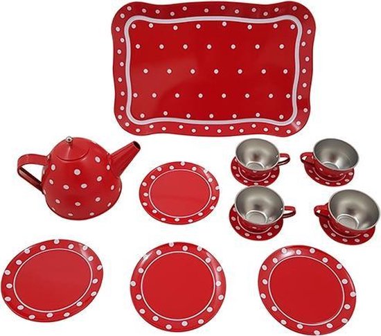 14Pcs Metal Tea Set For Kids
