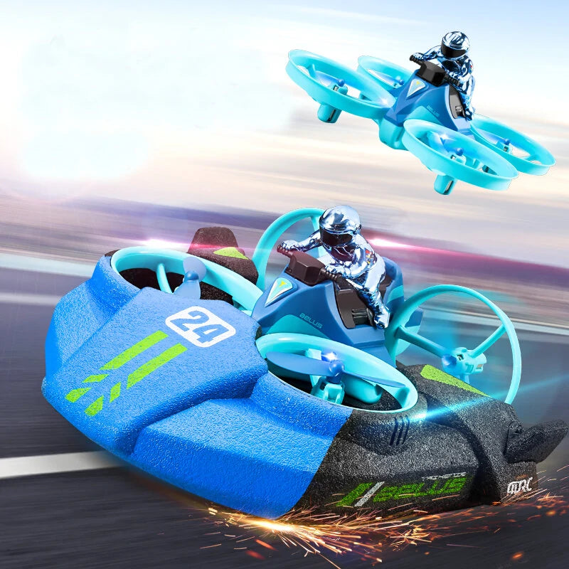3in1 RC Quadcopter Flying Bike With Lights