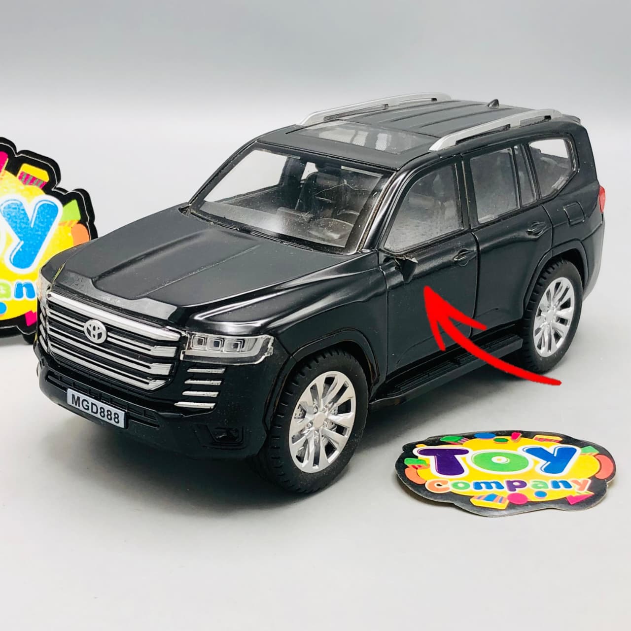 Black ABS Land Cruiser Model Car - Minor Fault