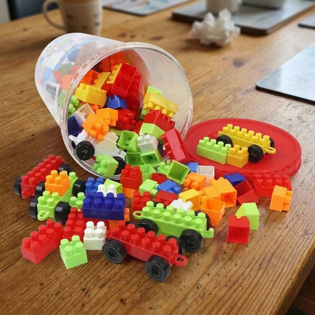 55Pcs Educational Building Blocks With Storage Box