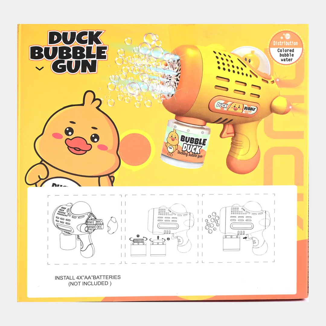 Duck Colorful Bubble Gun With Light & Music