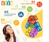 30Pcs Magnetic Tiles Building Blocks 