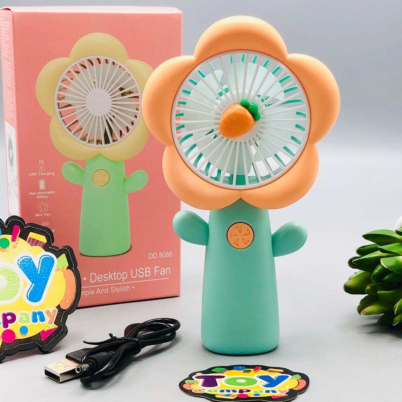 Rechargeable Mini Flower Themed Cooling Fan