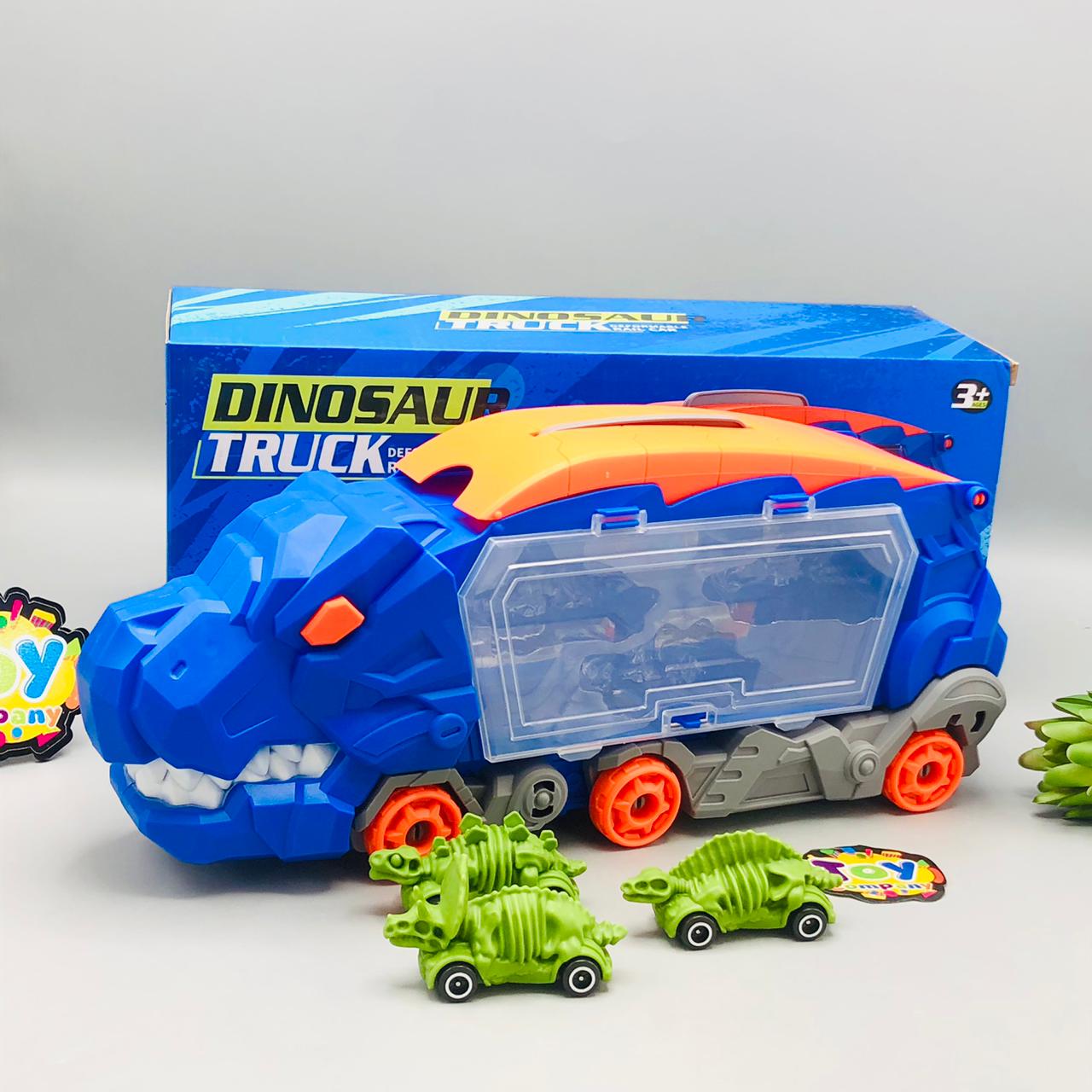 2in1 Foldable Dinosaur Truck With 3Pcs Cars