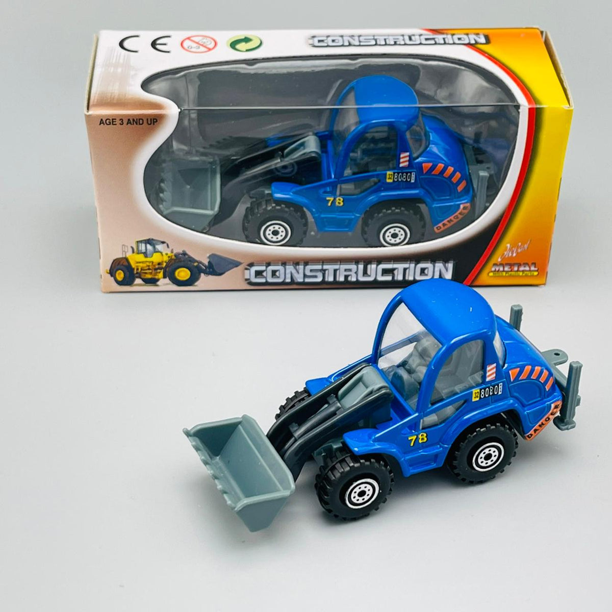 Diecast Metal Construction Trucks - Set of 10
