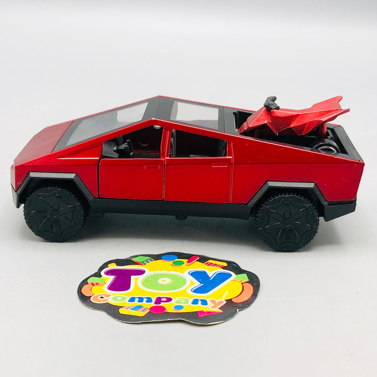 Mini Diecast Tesla Pickup Truck With Bike - 1Pc