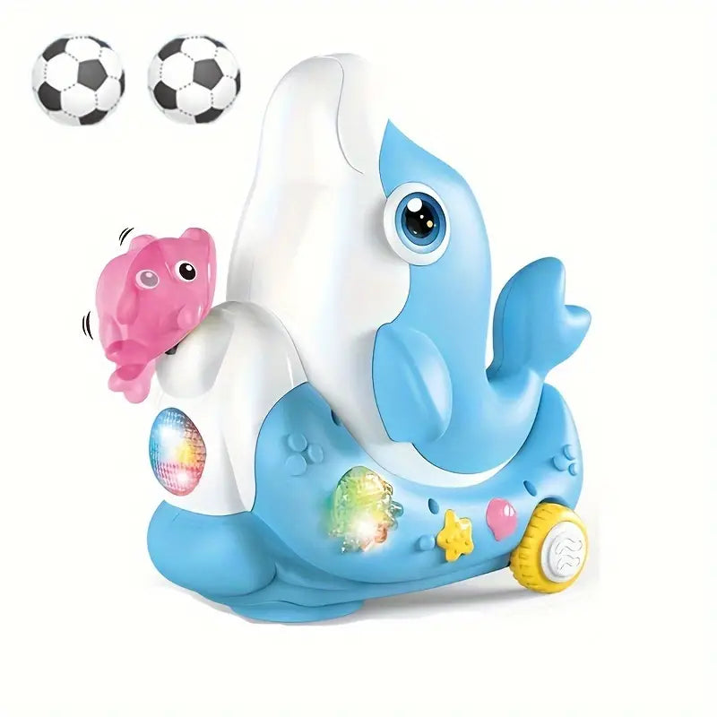 Electric Cute Ball Blowing Dolphin With Light & Music
