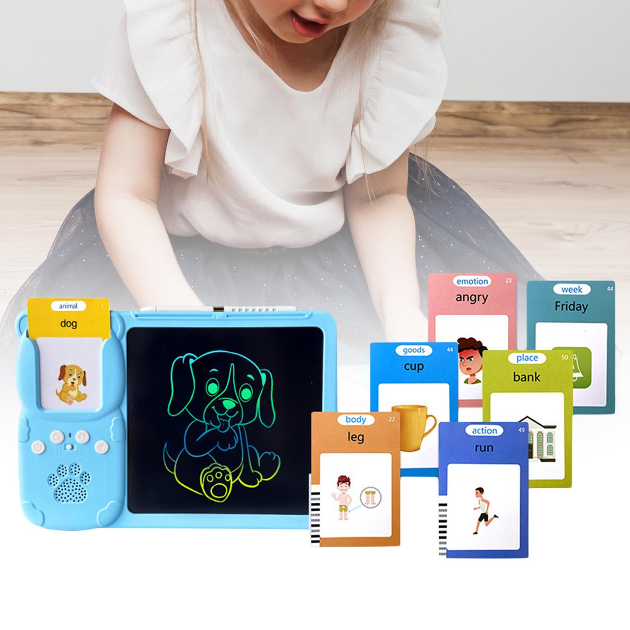2in1 Flash Card Reader & LCD Writing Tablet