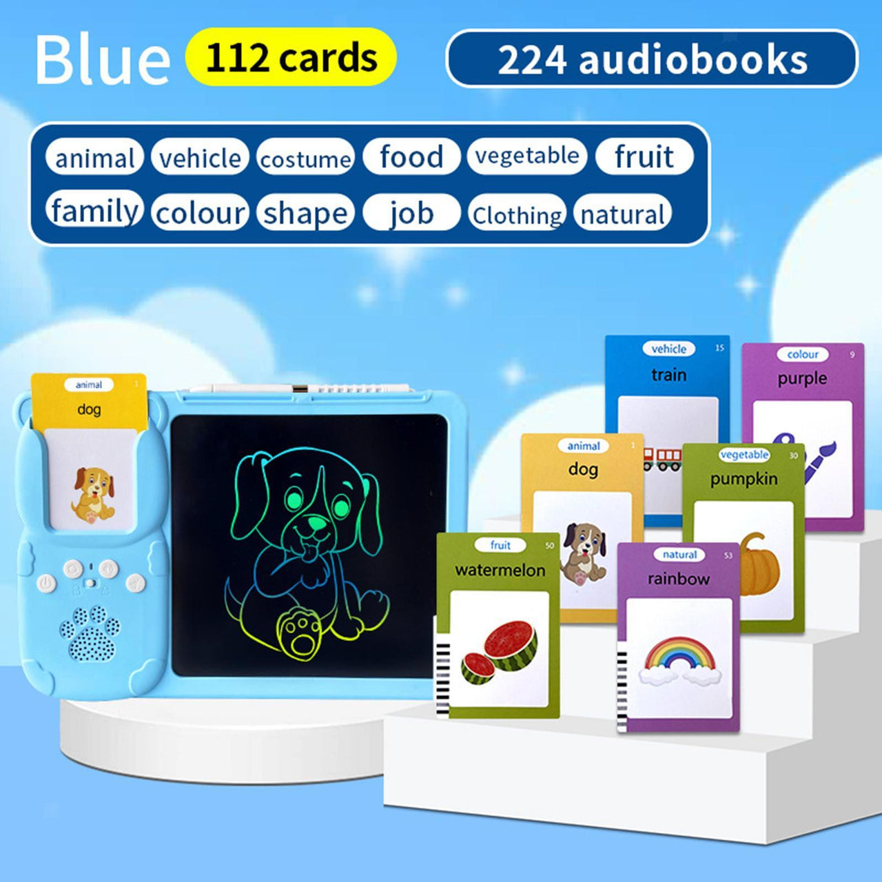 2in1 Flash Card Reader & LCD Writing Tablet