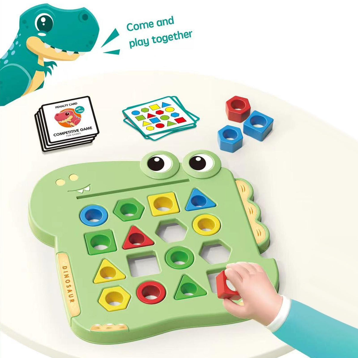 Dinosaur Pairing Shape Puzzle Game