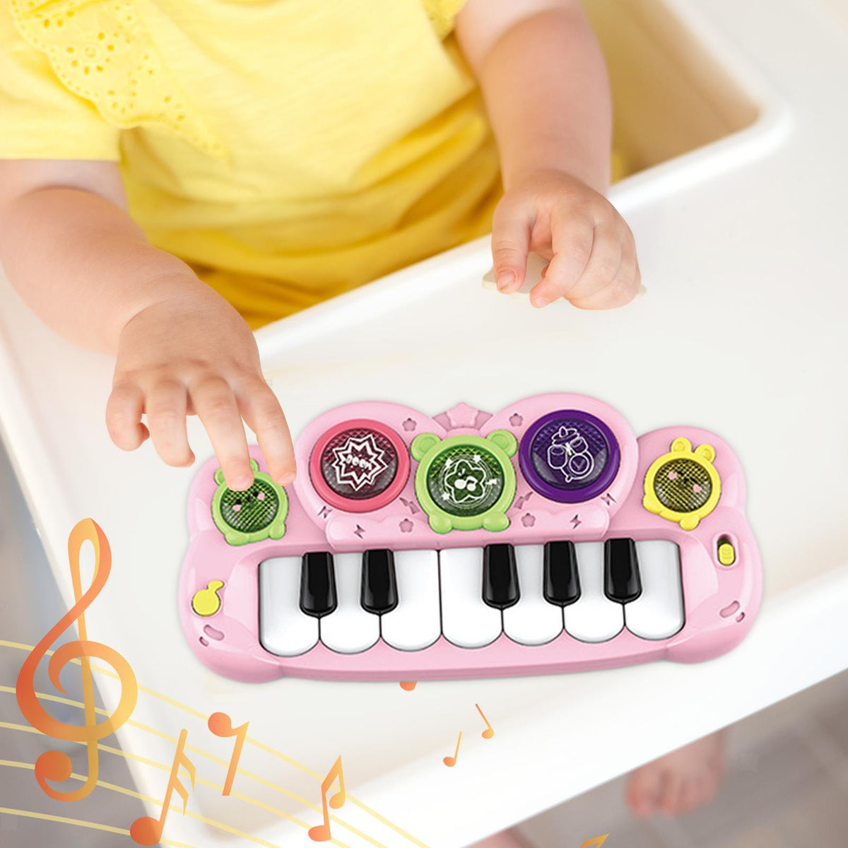 Electronic Cartoon Musical Piano With Lights