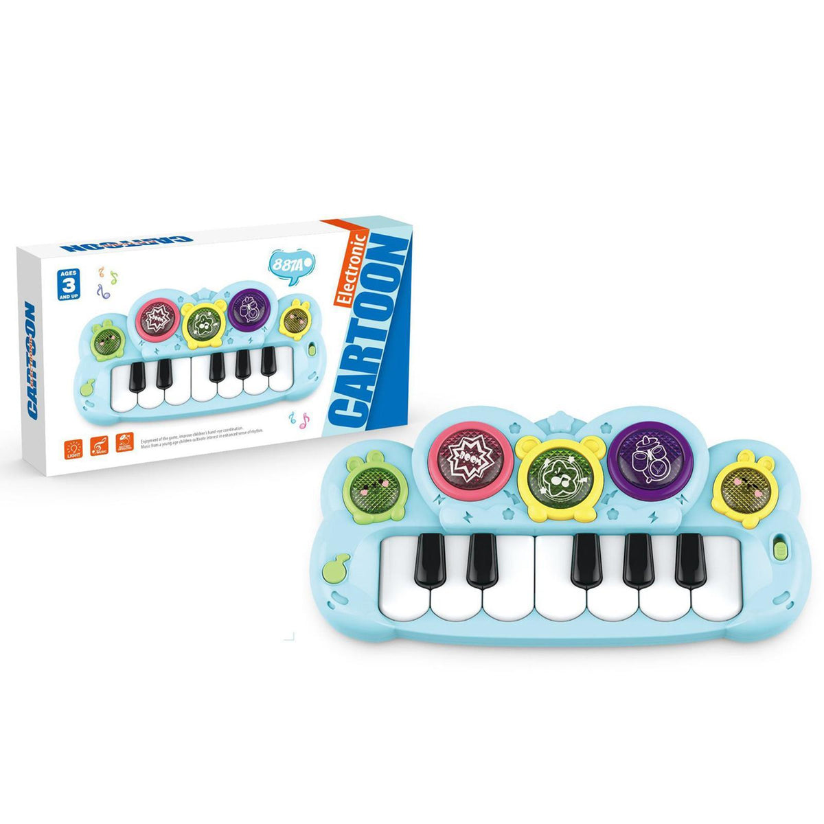 Electronic Cartoon Musical Piano With Lights