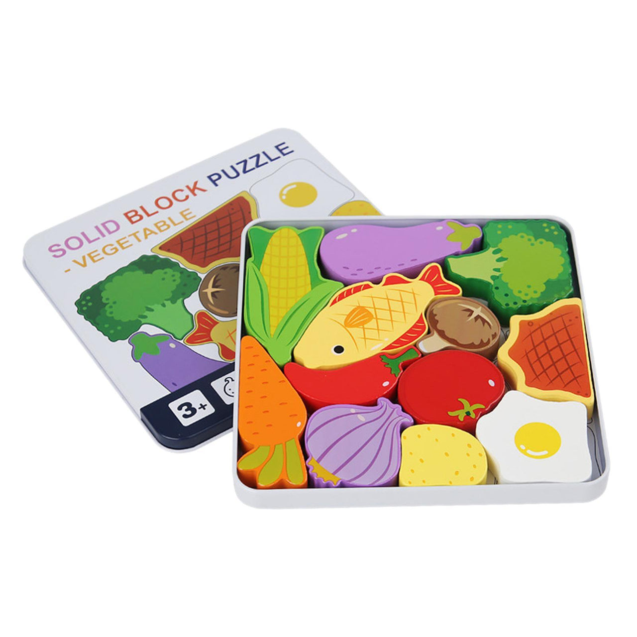 Toddlers Premium Vegetable Themed Solid Puzzle