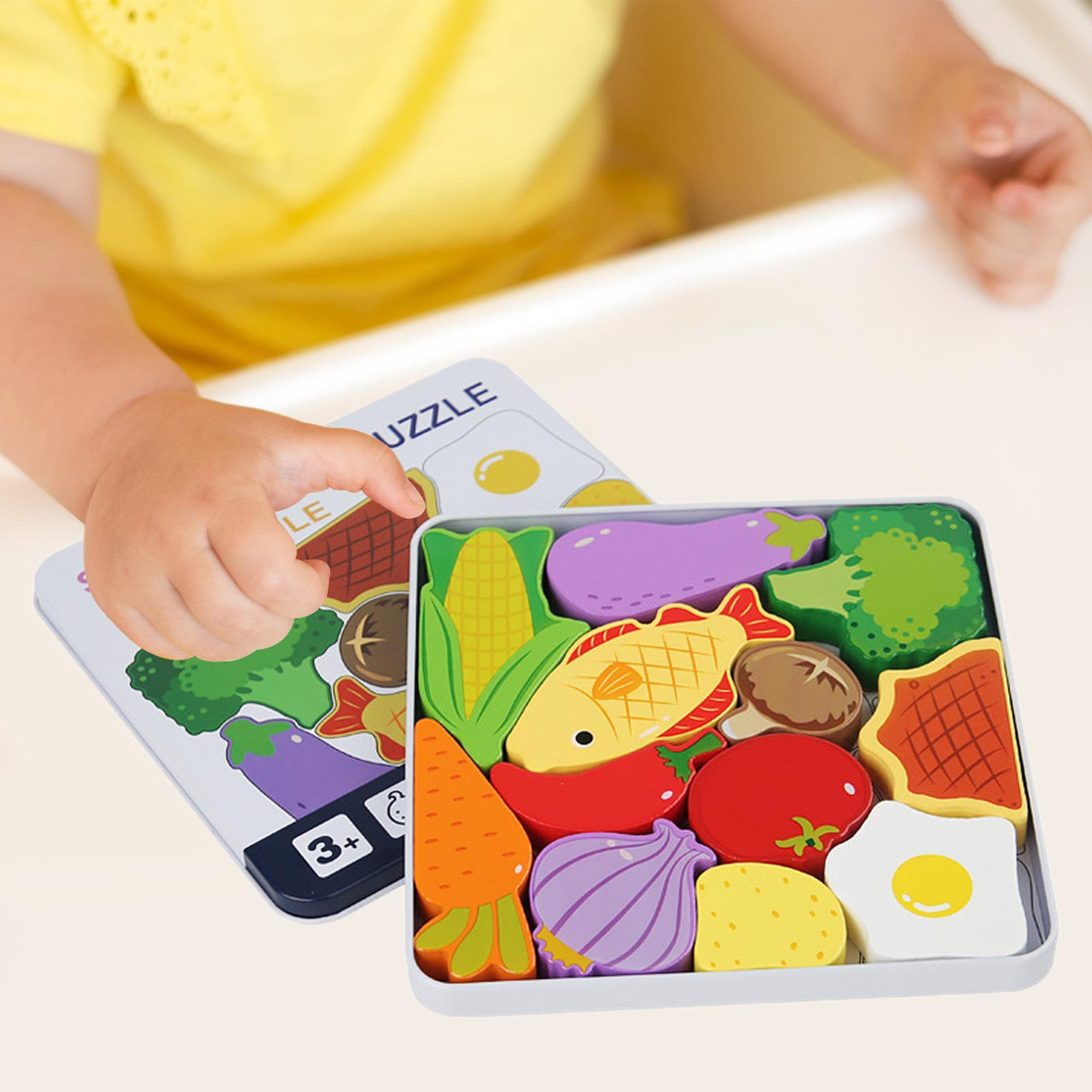 Toddlers Premium Vegetable Themed Solid Puzzle