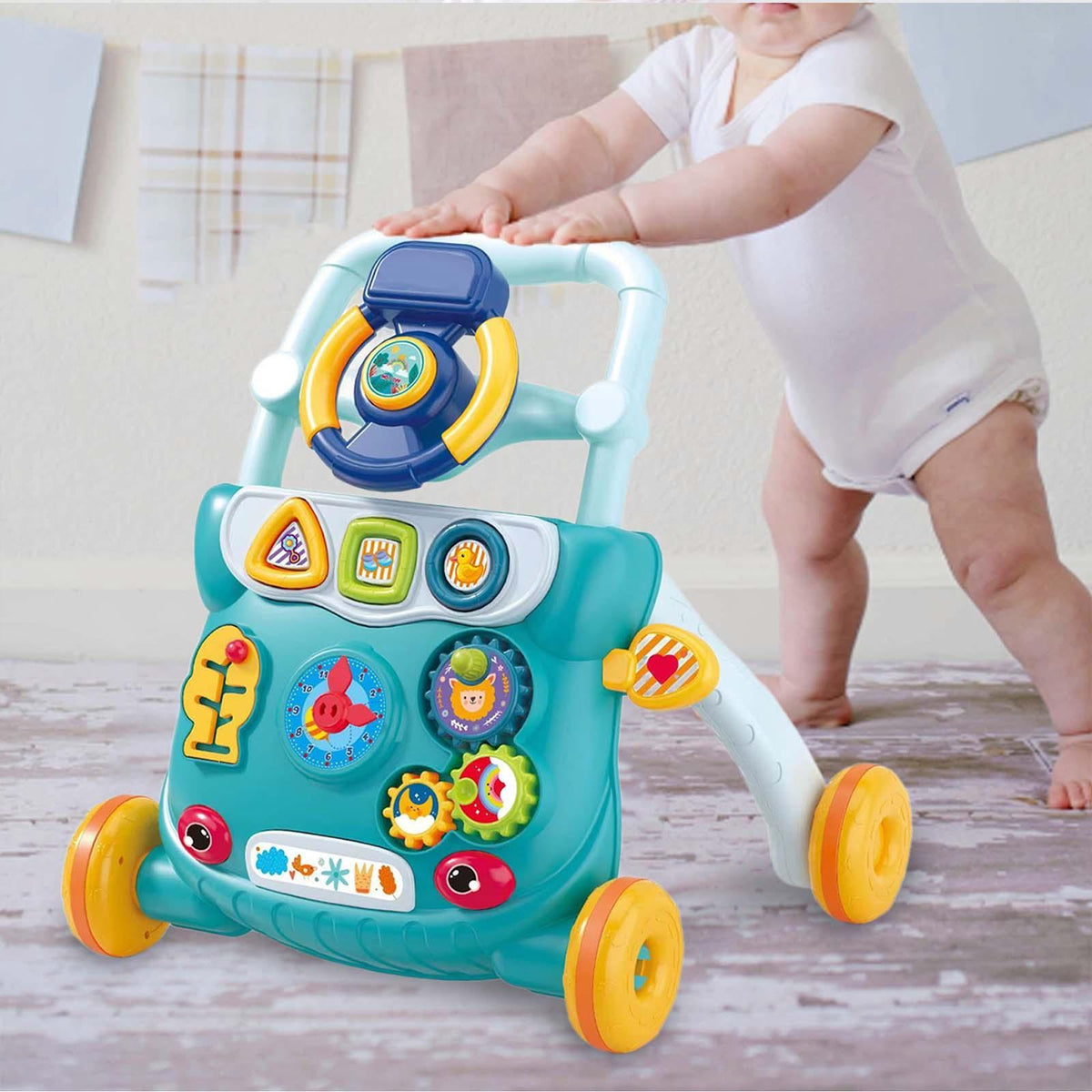 Multi-functional Baby Musical Walking Walker - Green