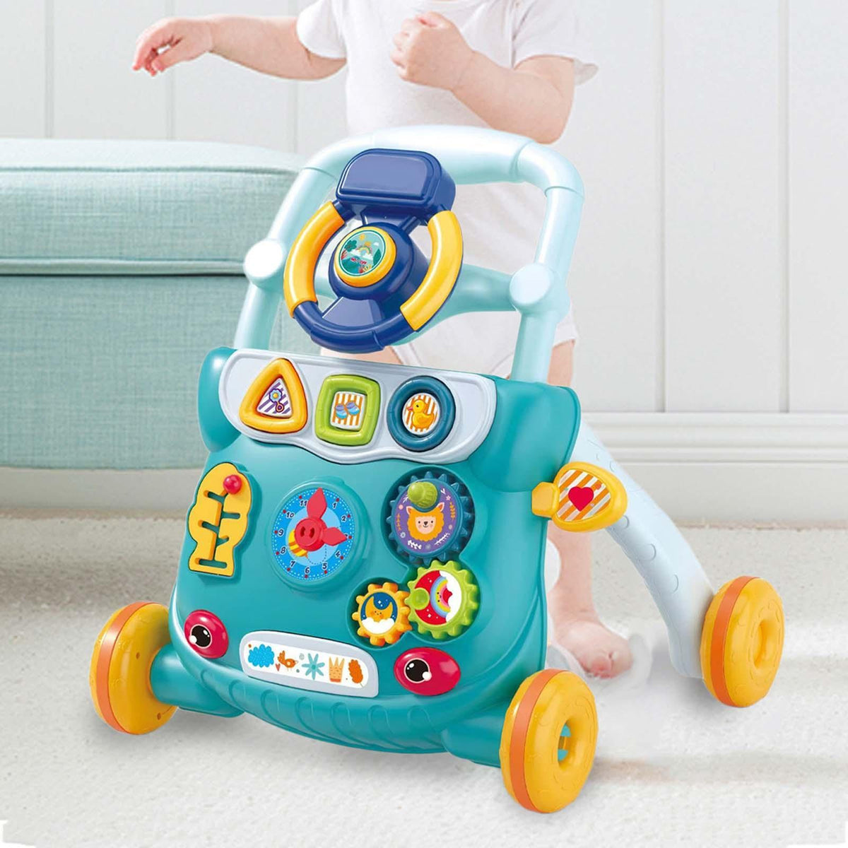 Multi-functional Baby Musical Walking Walker - Green