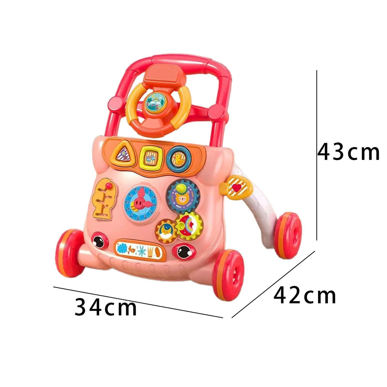 Multi-functional Baby Musical Walking Walker - Pink