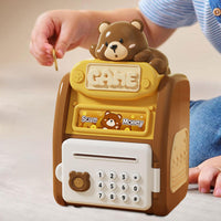Kids Bear Fingerprint & Password Unlock ATM Machine