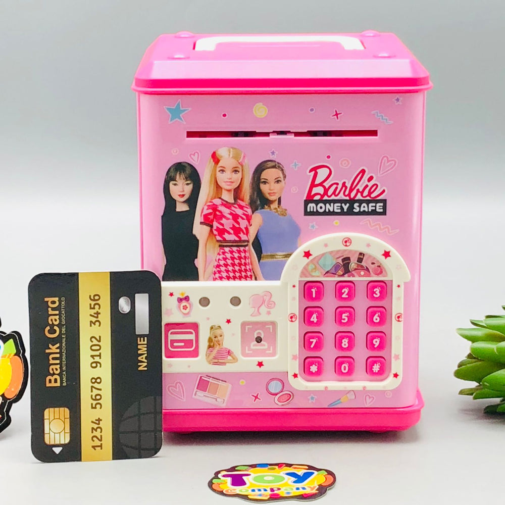 Barbie Fingerprint & Swipe Card Unlock Piggy Bank