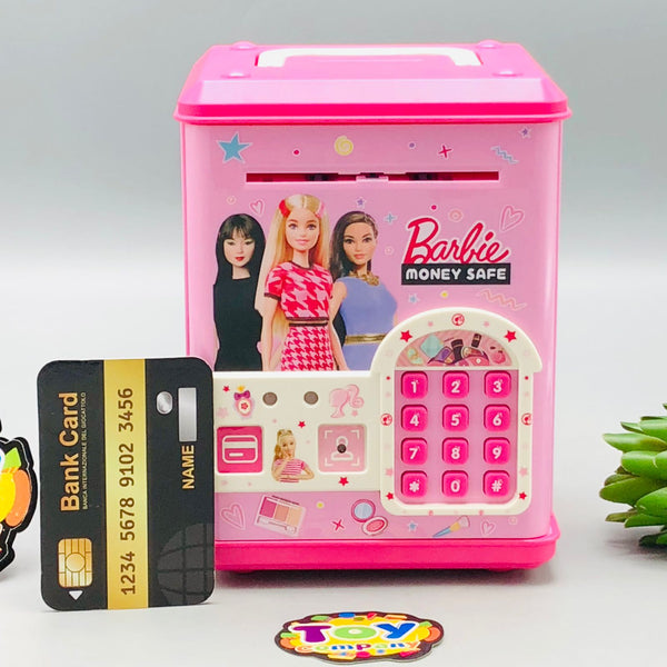 Barbie Fingerprint & Swipe Card Unlock Piggy Bank
