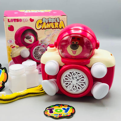 Electric Bear Colorful Bubble Camera Machine
