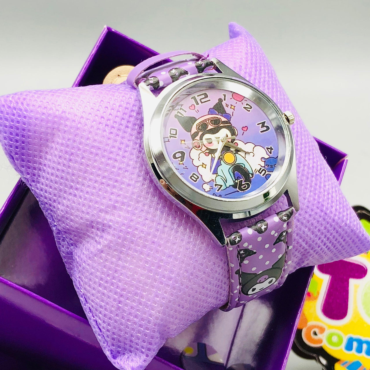 Kuromi Themed Kids Stainless Steel Frame Watch
