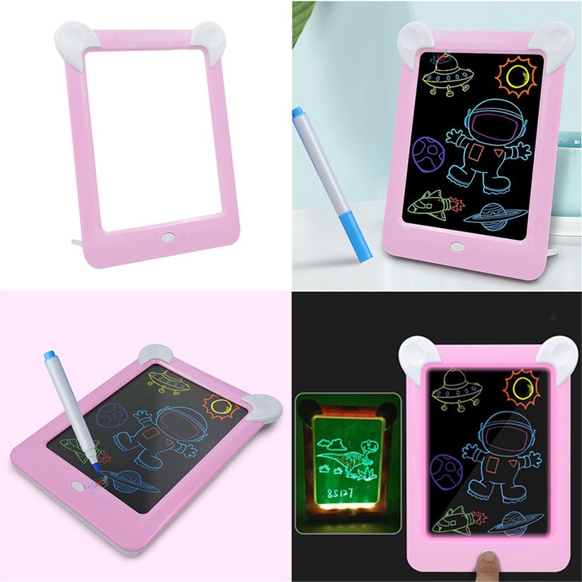 3D Kids Light-up Drawing Tablet