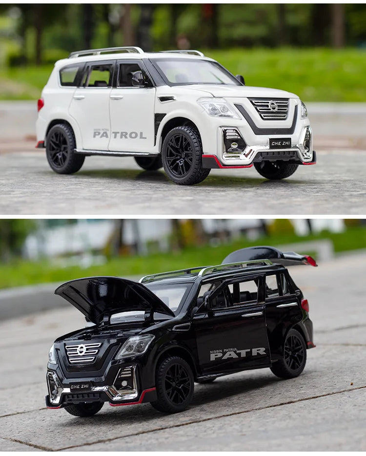 1:24 Diecast Nissan Patrol SUV Model Car With Smoke