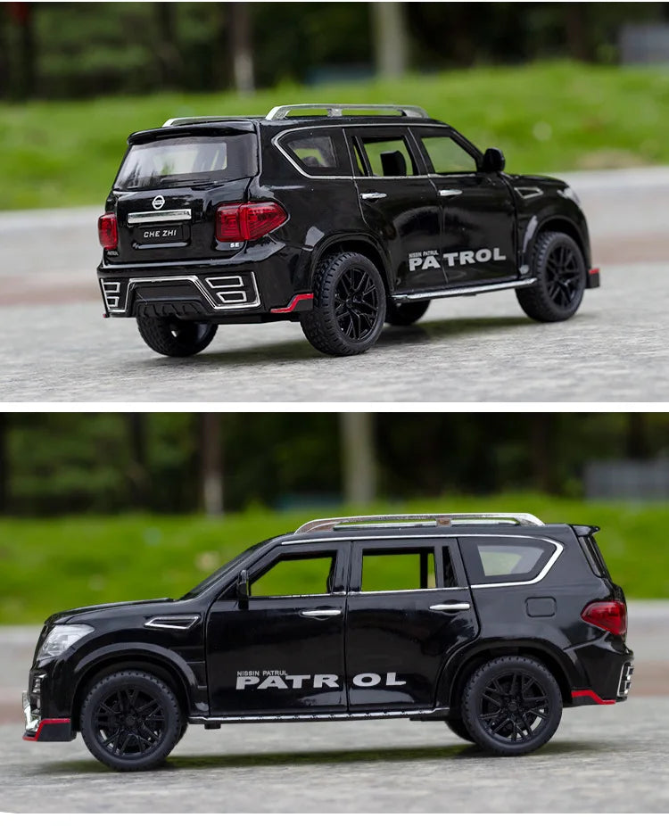 1:24 Diecast Nissan Patrol SUV Model Car With Smoke
