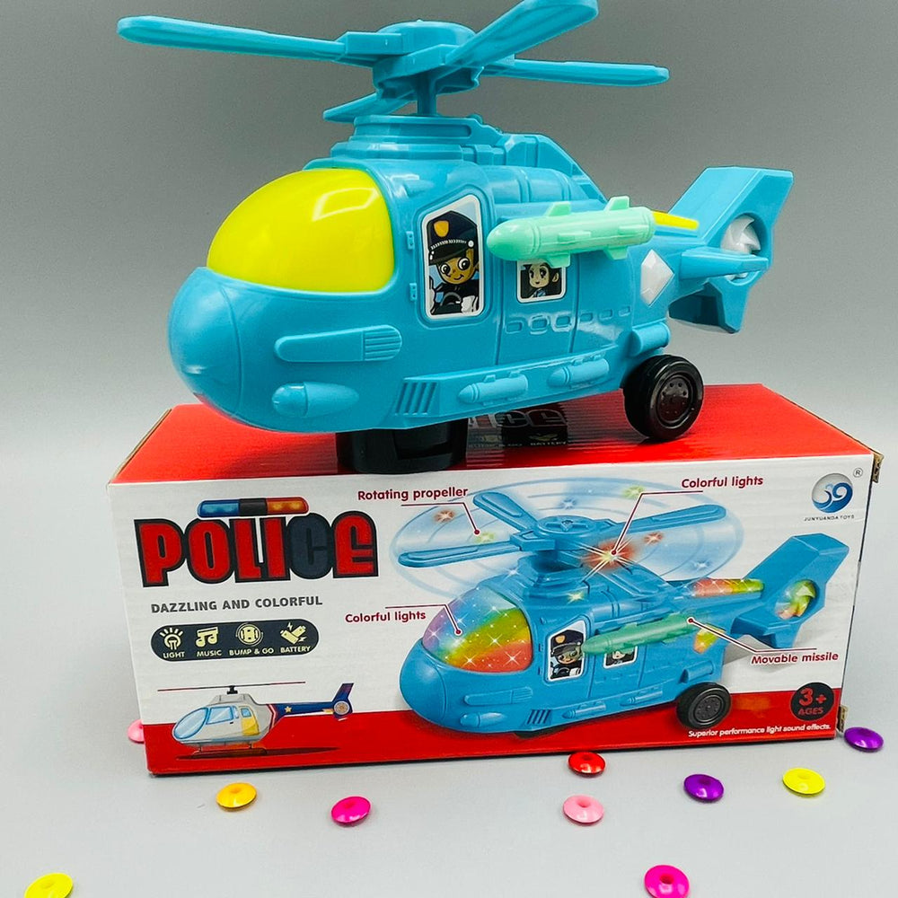 Police Helicopter with Movable Side Rockets