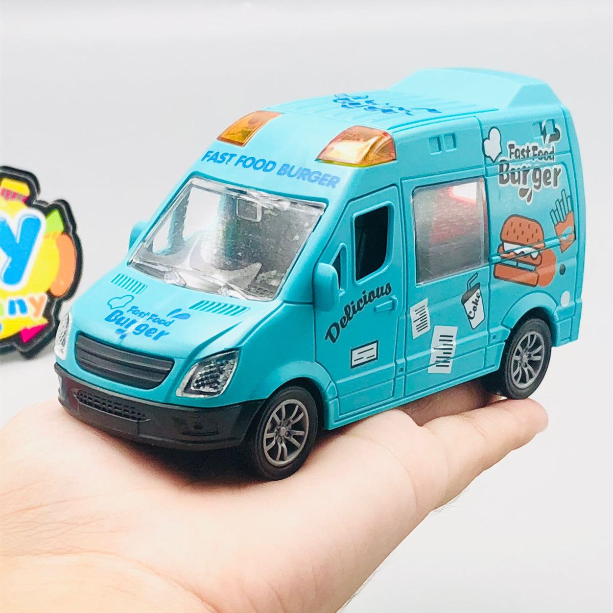 1Pc ABS Inertial Fun Dessert & Fast Food Selling Car Toy - Assortment