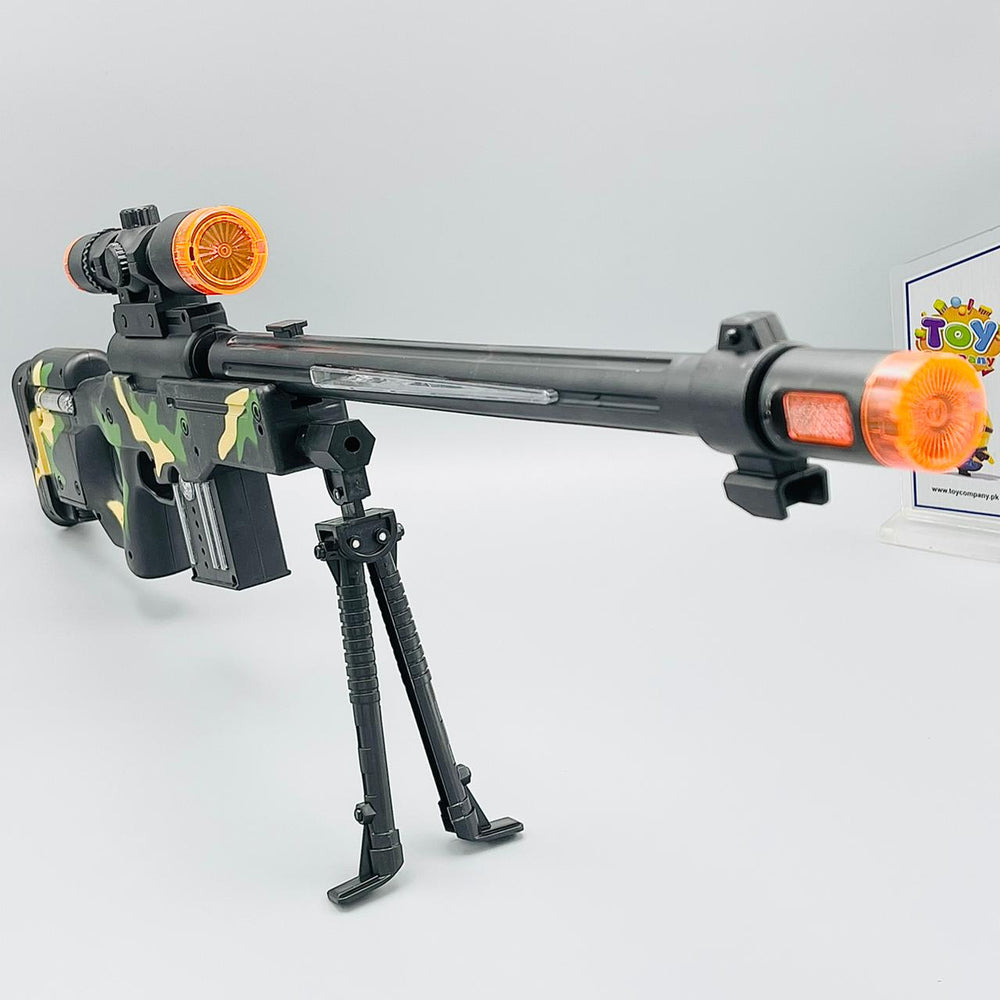 Military Toy Gun with Lights, Sound & Vibration