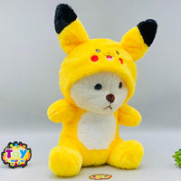 12* Inches Premium 2in1 Hoodie Pikachu Bear Stuff Toy