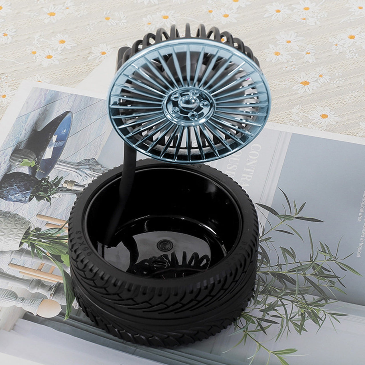 Rechargeable Silicon Tire Design Flexible Fan