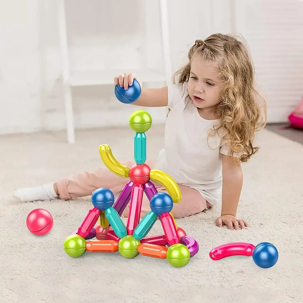 58Pcs Magnetic Building Block With Storage Bag