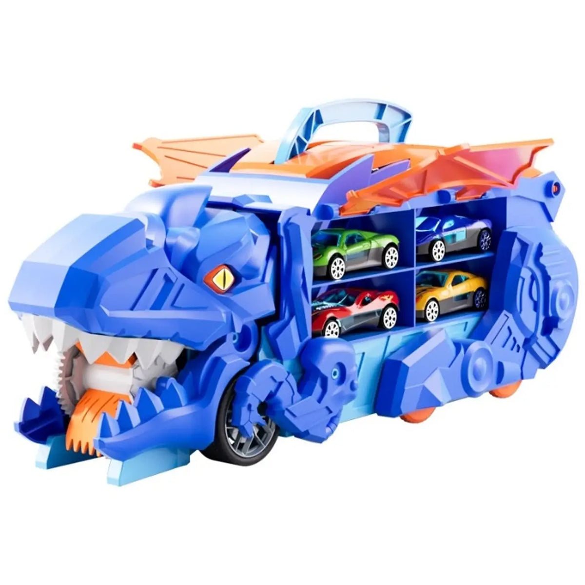 Hot Wheels ABS Dinosaur Truck With 3Pcs Alloy Cars
