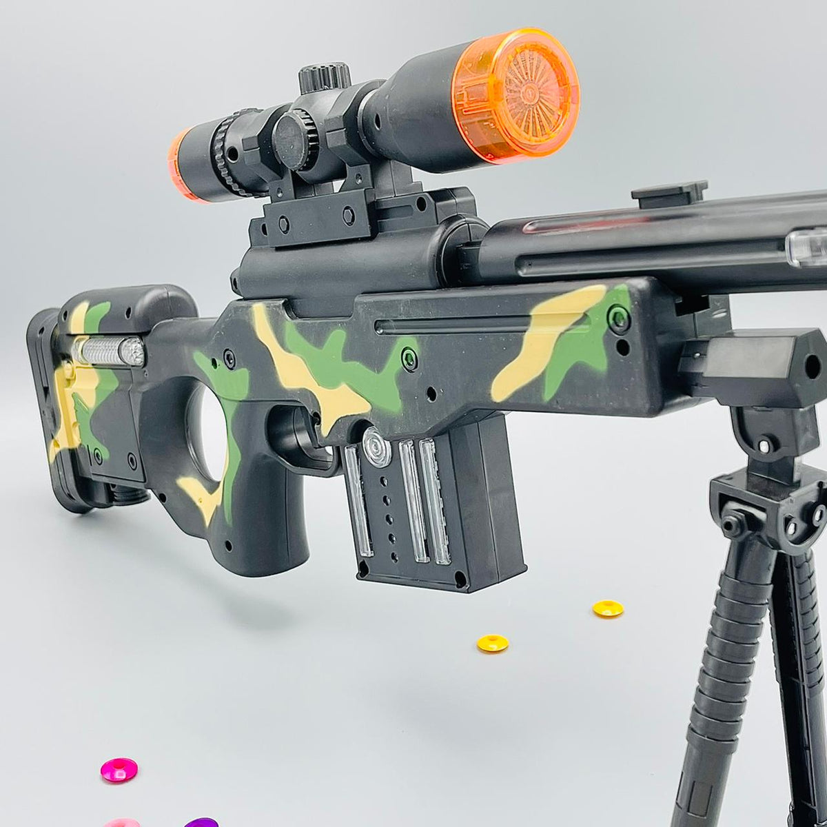 Military Toy Gun with Lights, Sound & Vibration