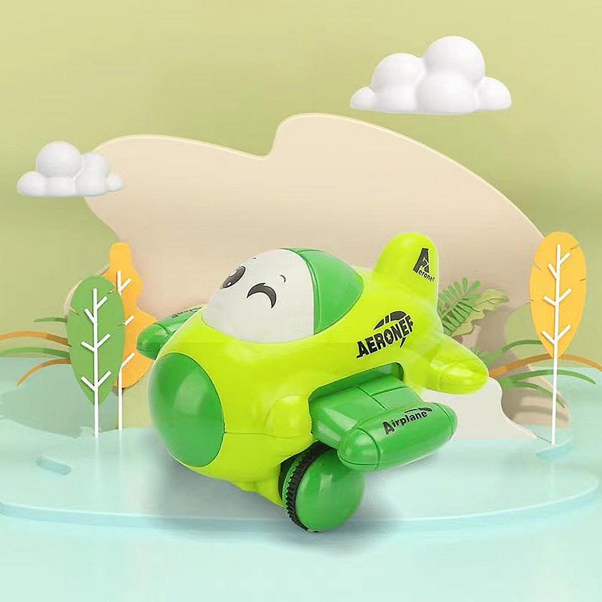 Friction Cartoon Aircraft Toy - 1Pc