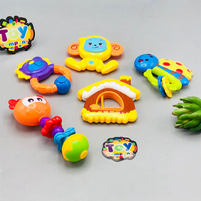 5Pcs Baby Premium Rattles Set