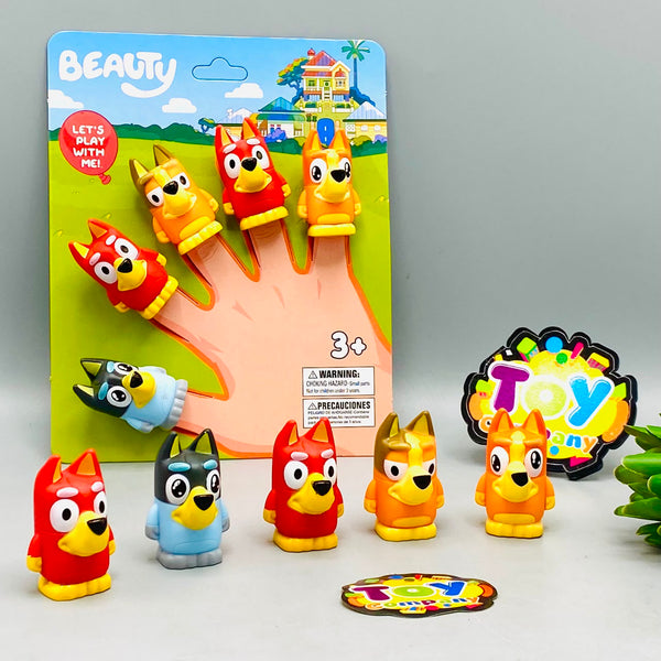 5Pcs Bluey Themed Finger Puppet