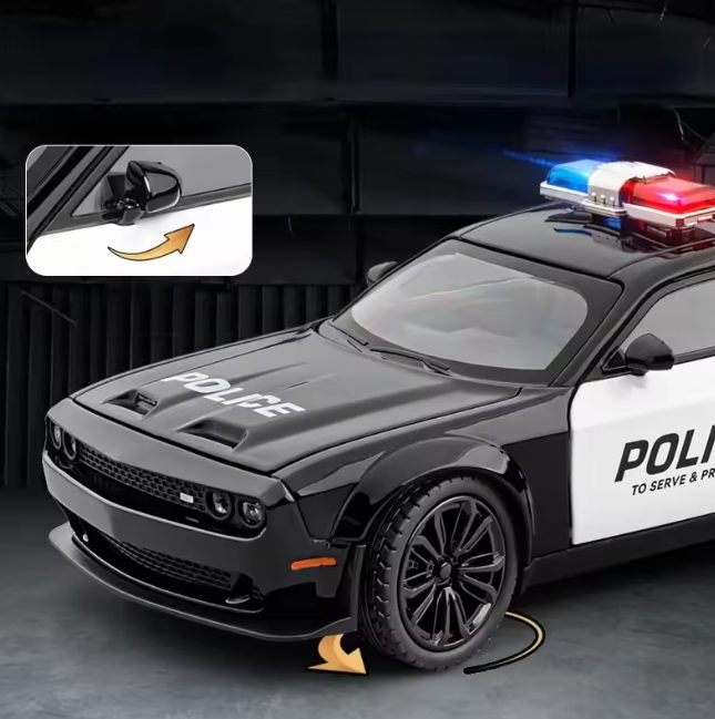 1:24 Diecast Dodge Challenger SRT Police Model Car