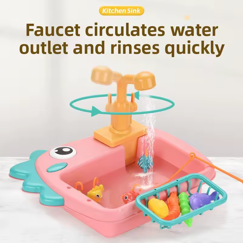 Kids Pretend Dinosaur Pumping Water Kitchen Sink