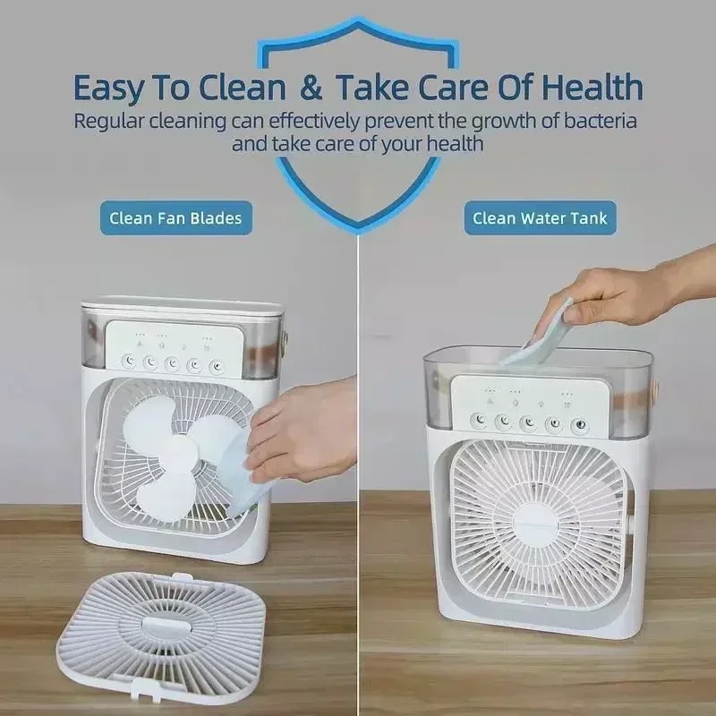 4in1 Air Conditioner Humidifier Fan With Lights