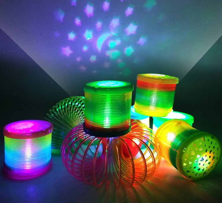1Pcs Kids Magic Rainbow Spring With Light
