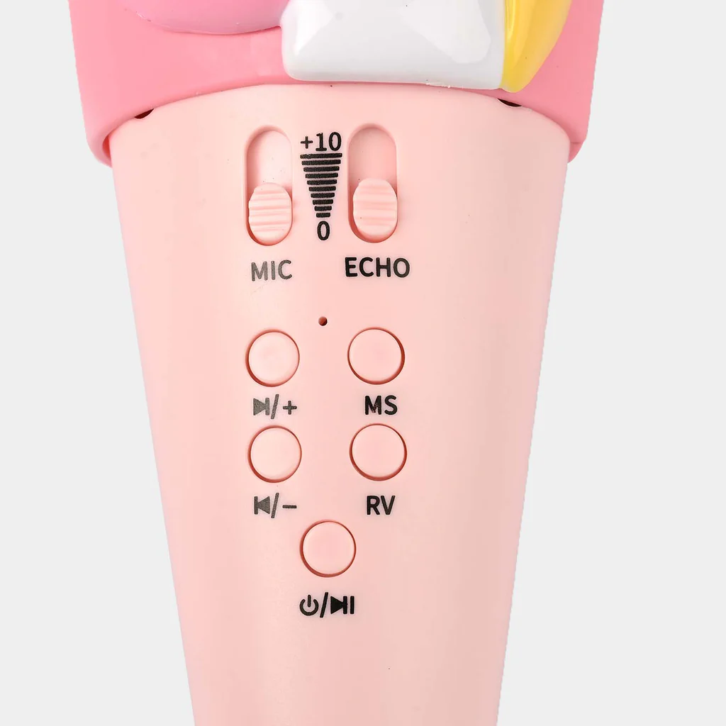 Rechargeable Unicorn Themed Handheld Bluetooth Microphone