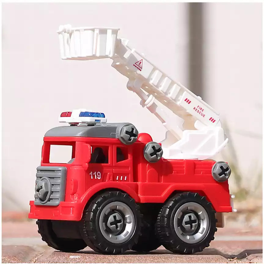 DIY 4Pcs Fire Rescue Screw Vehicle