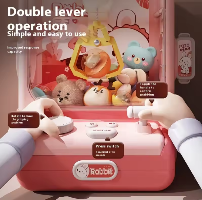 Kids Battery Operated Rabbit Claw Machine