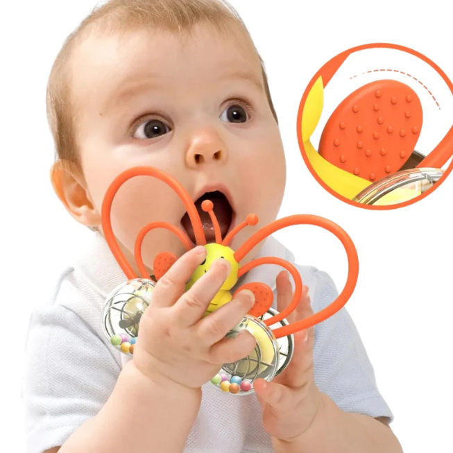 Premium Baby Butterfly Rattle & Teether Toy